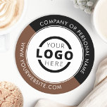 Custom Promotional Business Logo Branded Brown Round Paper Coaster<br><div class="desc">Create your own personalized coaster with your own company logo or custom image. Customized promotional coasters with your business logo are great for corporate dinner events, or any event where branded coasters would be ideal. If you have a restaurant, bar, catering company, or other food and beverage service business, this...</div>