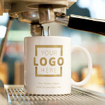 Custom Promotional Business Logo Branded Gold Coffee Mug<br><div class="desc">Easily personalize this mug with your own company logo and business information. Promotional mugs make a long lasting impression so they make great corporate gifts, giveaways, or souvenirs for clients, customers, and employees. Design Tip: Bring branding customization to the next level by selecting a background colour to match your brand...</div>