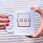 Custom Promotional Business Logo Branded Rose Gold Coffee Mug<br><div class="desc">Easily personalize this mug with your own company logo and business information. Promotional mugs make a long lasting impression so they make great corporate gifts, giveaways, or souvenirs for clients, customers, and employees. Design Tip: Bring branding customization to the next level by selecting a background colour to match your brand...</div>