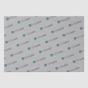 Custom promotional business logo grey packaging tissue paper