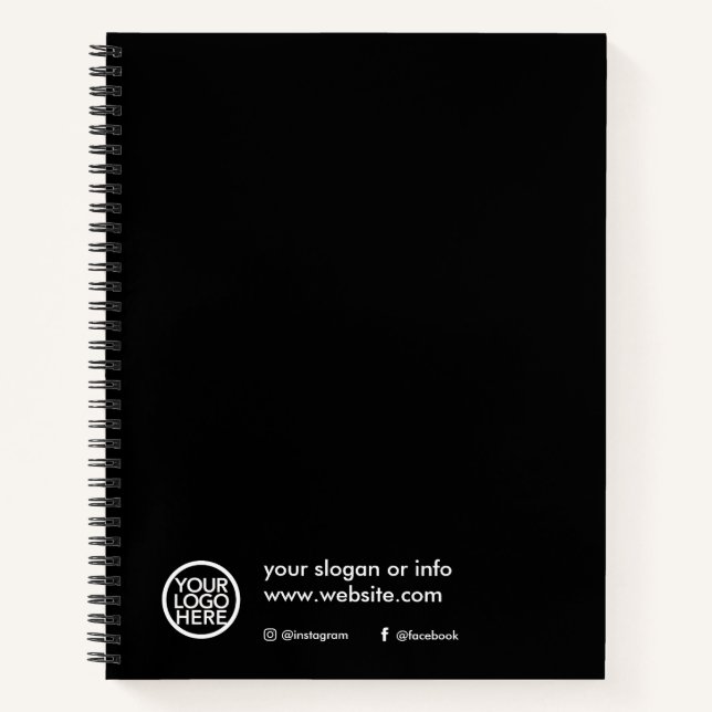 Custom Promotional Business Logo Notebook (Front)