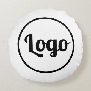 Custom Promotional Business Logo  Round Pillow
