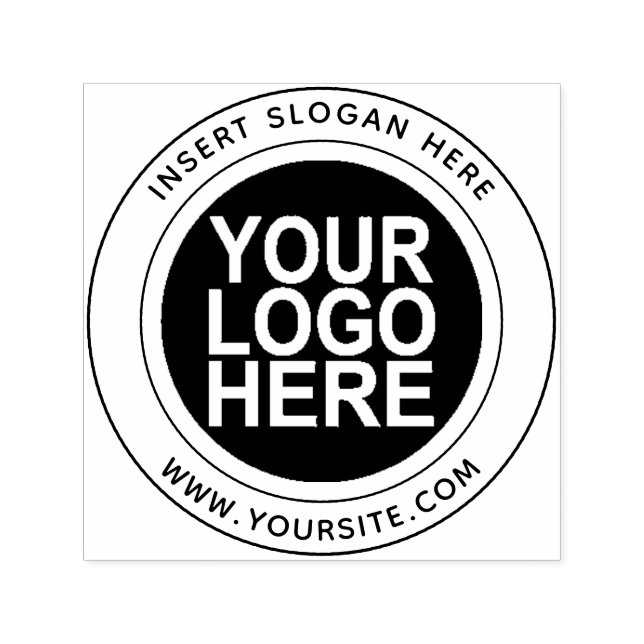 Custom Promotional Business Logo Round Rubber Stam Self-inking Stamp (Design)