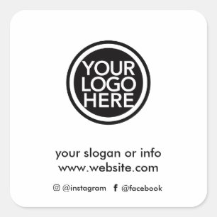 Custom Promotional Business Logo Square Sticker