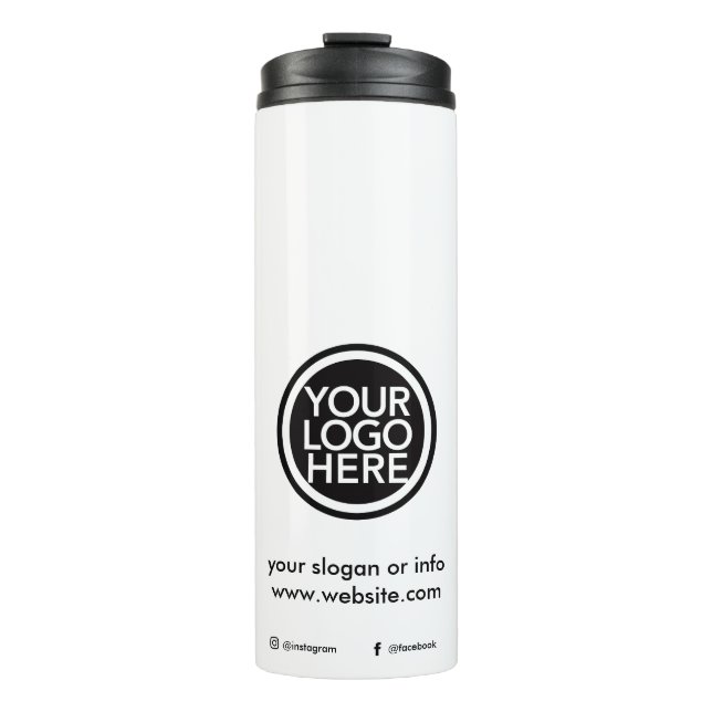Custom Promotional Business Logo Thermal Tumbler (Front)