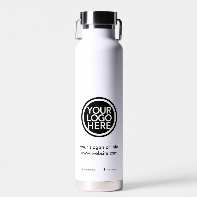 Custom Promotional Business Logo Water Bottle (Front)