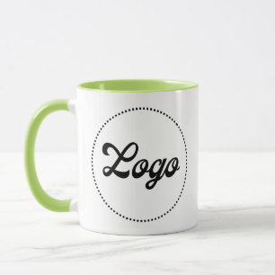 Custom Promotional LIME GREEN Combo Logo Mug