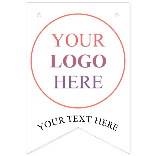 Custom Promotional Logo – No Minimum Order Bunting Flags (Sixteenth Flag)