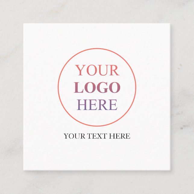 Custom Promotional Logo – No Minimum Order Calling Card (Front)