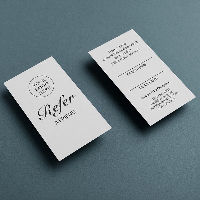 Custom Promotional Logo – No Minimum Order Referral Card (Creator Uploaded)