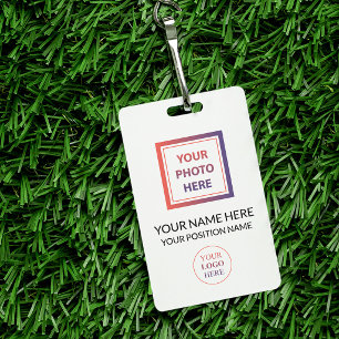 Custom Promotional Logo & Photo No Minimum Order Badge