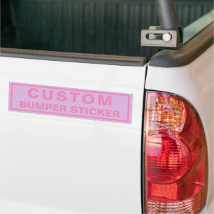 Custom Promotional Pink Bumper Sticker