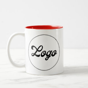 Custom Promotional RED Two-Tone Logo Mug