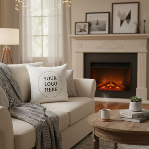  Custom promotional simple modern  your logo  Throw Pillow