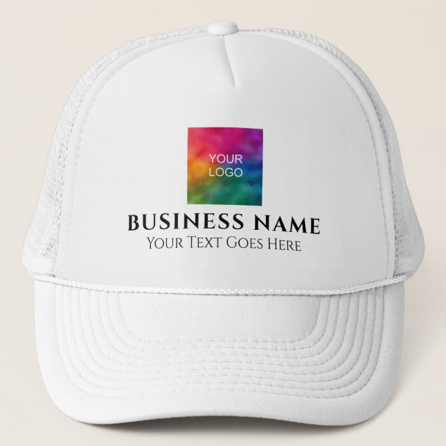 Custom Promotional Work Add Upload Company Logo Trucker Hat (Front)