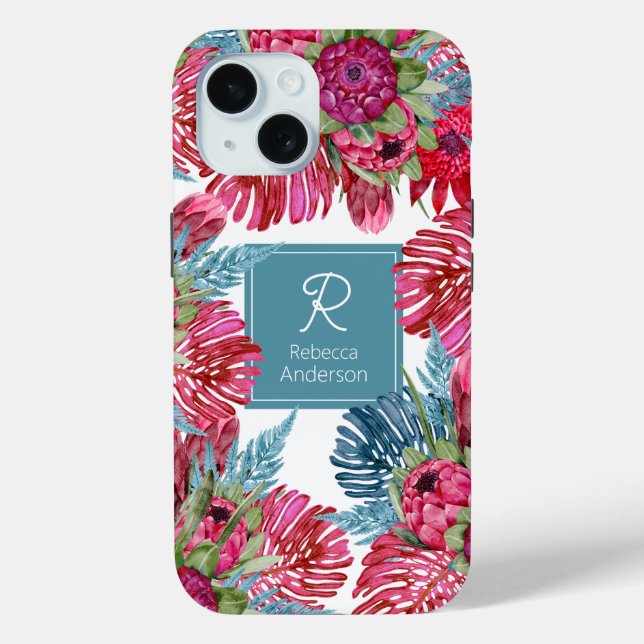 Custom Protea Summer Garden Case-Mate iPhone Case (Back)