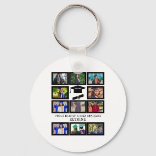 Custom proud dad of the graduate 11 photo collage  keychain