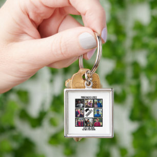 Custom Proud Dad of Year Graduation Photo Collage Keychain