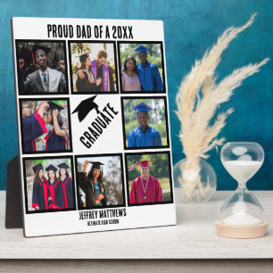 Custom Proud Dad of Year Graduation Photo Collage  Plaque