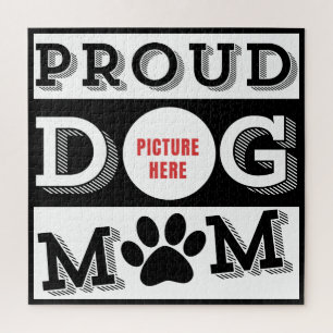 Custom Proud Dog Mom Pet Lover Jigsaw Puzzle