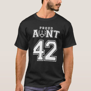 Custom Proud Football Aunt Number 42 Personalized T-Shirt