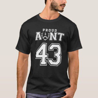 Custom Proud Football Aunt Number 43 Personalized T-Shirt