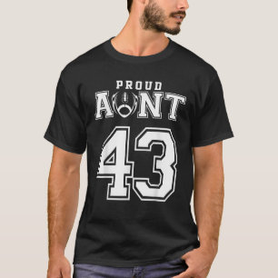 Custom Proud Football Aunt Number 43 Personalized  T-Shirt