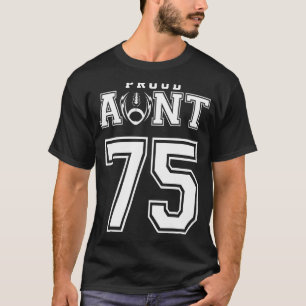 Custom Proud Football Aunt Number 75 Personalized T-Shirt