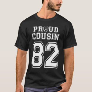 Custom Proud Football Cousin Number 82 Personalize T-Shirt