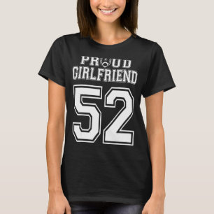 Custom Proud Football Girlfriend Number 52 Persona T-Shirt