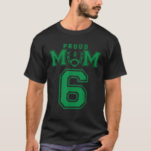 Custom Proud Football Mom Number 6 G Personalized T-Shirt