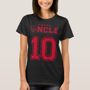 Custom Proud Football Uncle Number 10 R Personaliz T-Shirt