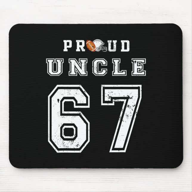 Custom Proud Footll Uncle Number 67 Personalized F Mouse Pad (Front)