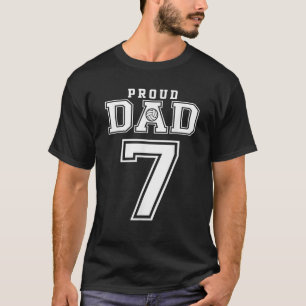 Custom Proud Volleyball Dad Number 7 Personalized T-Shirt