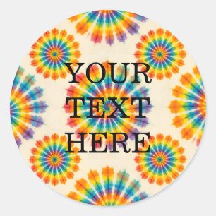 Custom Psychedelic Tie Dye Groovy Retro Stickers