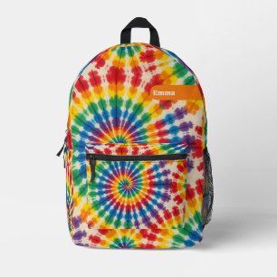 Custom Psychedelic Tie Dye Retro Groovy Backpack
