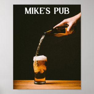 Custom Pub Mancave Poster - Add Name