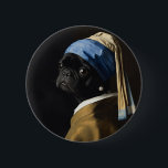 Custom Pug as Popular Iconic Image 2 Inch Round Button<br><div class="desc">Message me on any of my socials for your own custom pieces!</div>