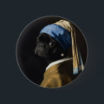 Custom Pug as Popular Iconic Image 2 Inch Round Button<br><div class="desc">Message me on any of my socials for your own custom pieces!</div>