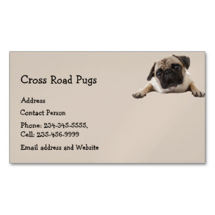 Custom  Pug Dog Pet Animal Logo Business Car Magnetic Business Card