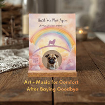 Custom Pug Memorial Acrylic Sign – Add Name, Dates