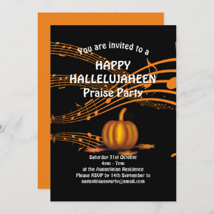 Custom   Pumpkin   Christian Halloween Invitation