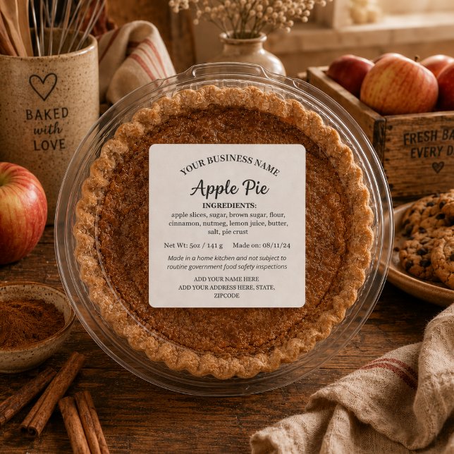 Custom Pumpkin Pie Ingredient Label | Personalized (Creator Uploaded)