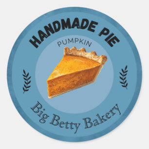 Custom Pumpkin Pie Labels   Personalized Bakery