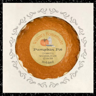  Custom Pumpkin Pie Product Sticker