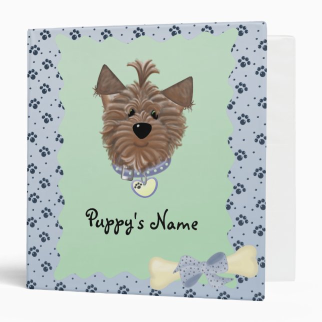 Custom Puppy Dog Photo Binder Scrapbook (Front/Inside)
