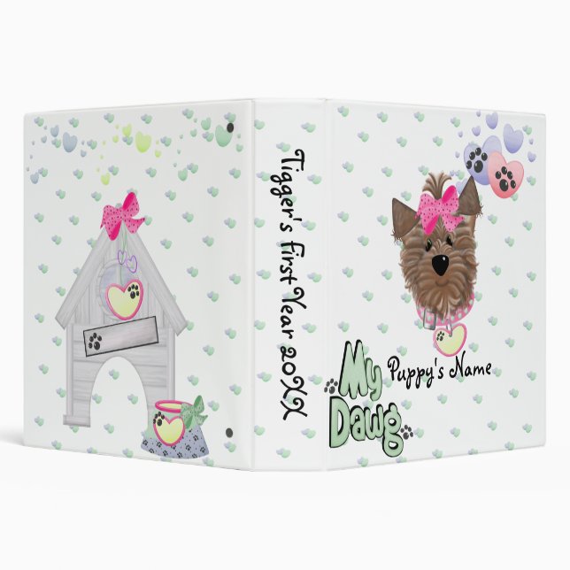 Custom Puppy Dog Photo Binder Scrapbook (Background)