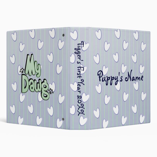 Custom Puppy Dog Photo Binder Scrapbook (Background)