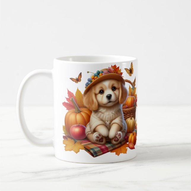 Custom puppy mug fall gift (Left)