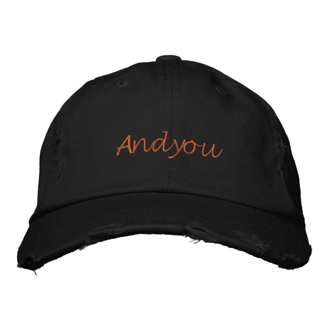 Custom Pure Cotton Caps Embroidery Logo Baseball  (Front)
